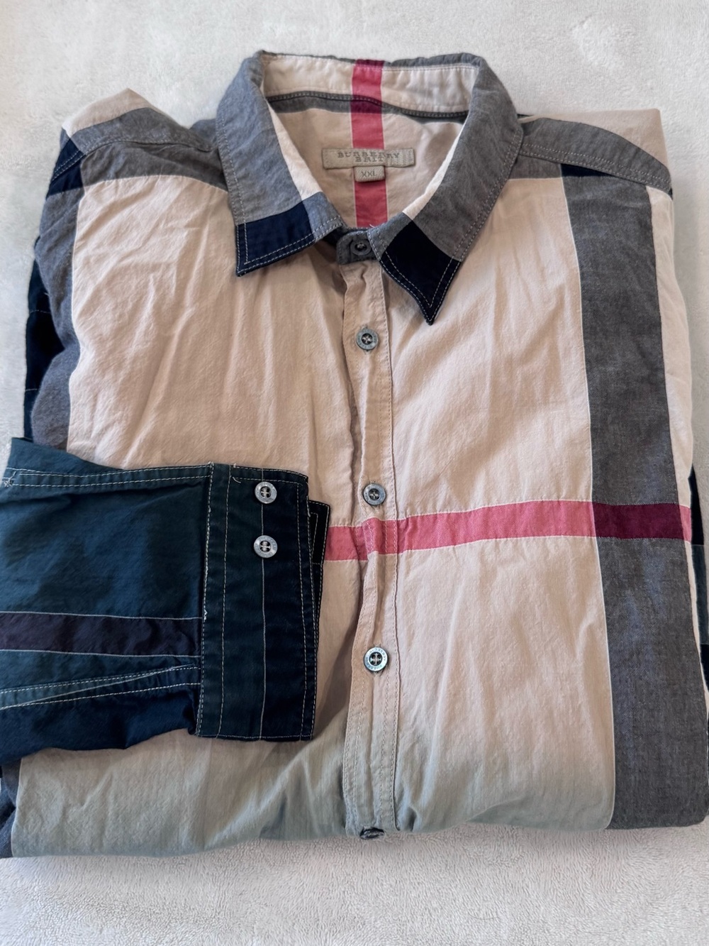 Burberry Brit Nova Check Long Sleeve Shirt | Men's XXL